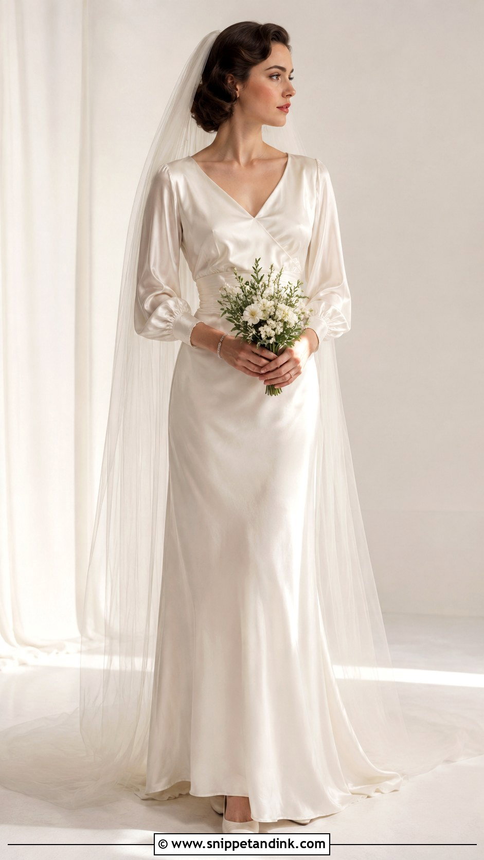 1940s Bias Cut Wedding Dress - Snippet and Ink - 25 Vintage Wedding Dress 1950s 1940s Ideas