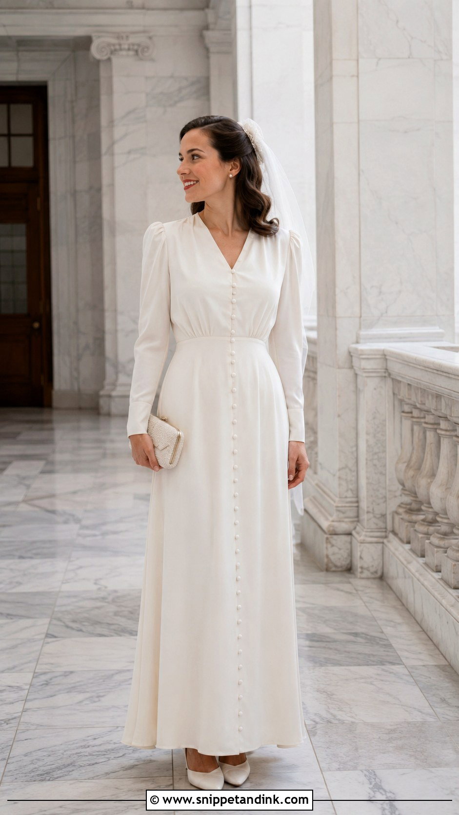 1940s Button Front Wedding Dress - Snippet and Ink - 25 Vintage Wedding Dress 1950s 1940s Ideas