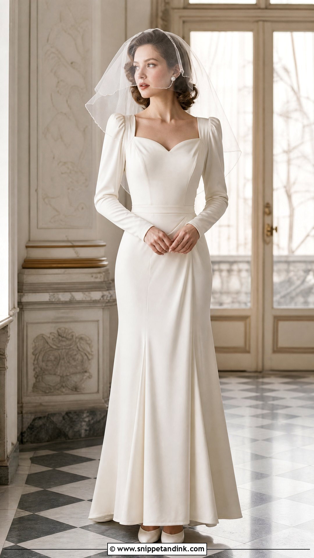 1940s Crepe Vintage Bridal Gown - Snippet and Ink - 20 Vintage Bridal Gown Ideas