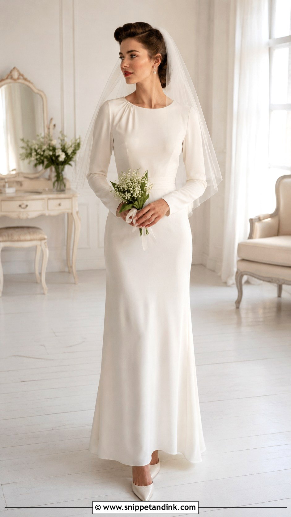 1940s Crepe Wedding Dress - Snippet and Ink - 25 1940 Wedding Dress Ideas