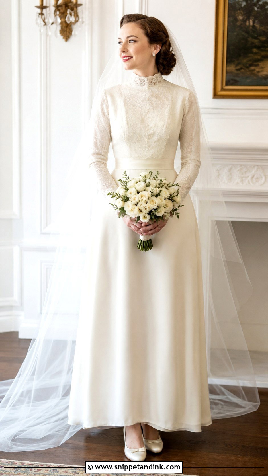 1940s High Neck Wedding Dress - Snippet and Ink - 25 1940 Wedding Dress Ideas