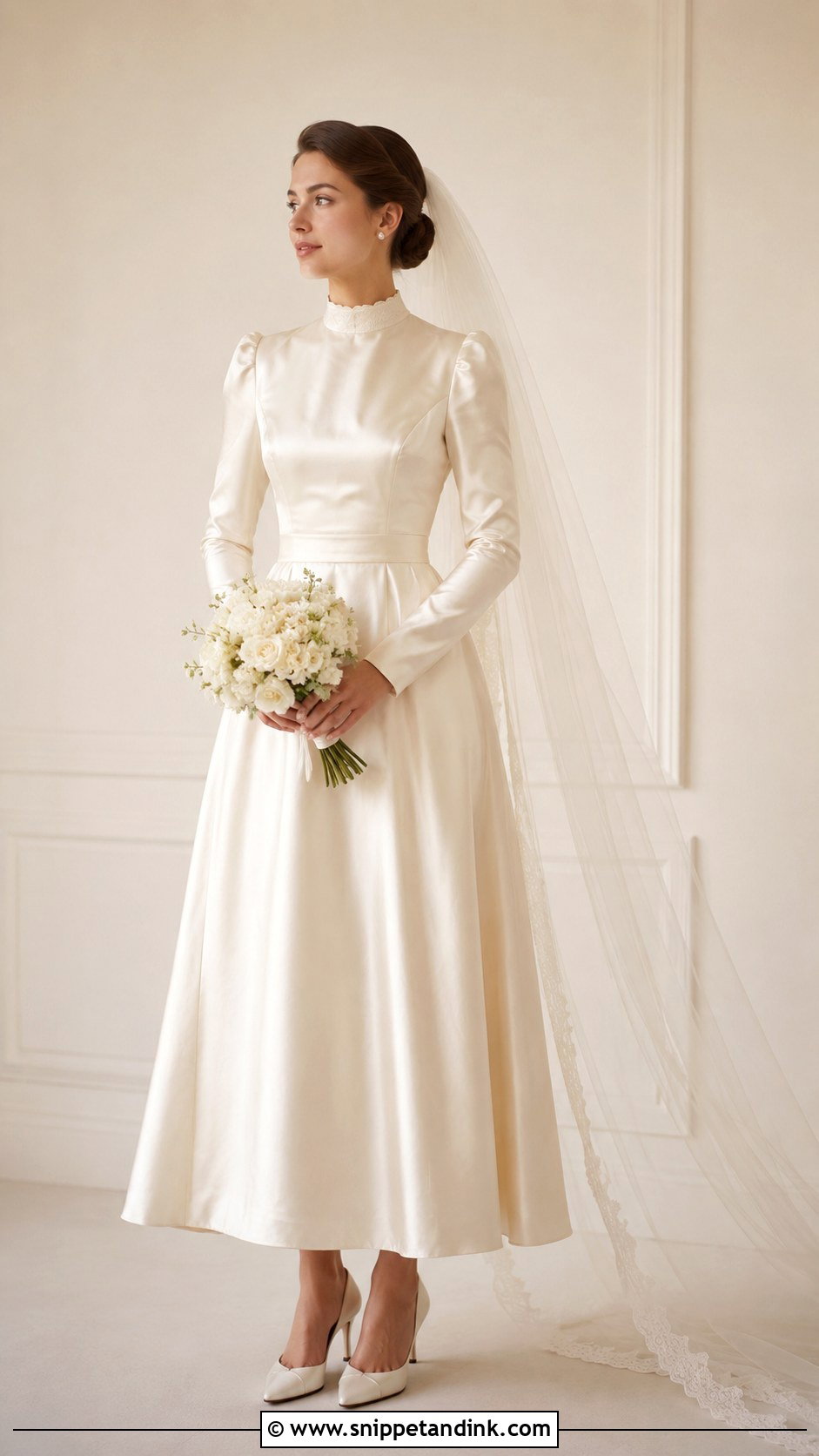 1940s High Neck Wedding Dress - Snippet and Ink - 25 Vintage Wedding Dress 1950s 1940s Ideas