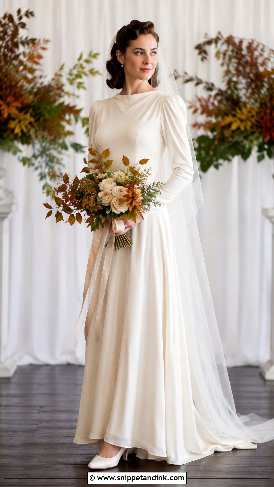 1940s Long Sleeve Wedding Dress - Snippet and Ink - 25 Vintage Wedding Dress 1950s 1940s Ideas