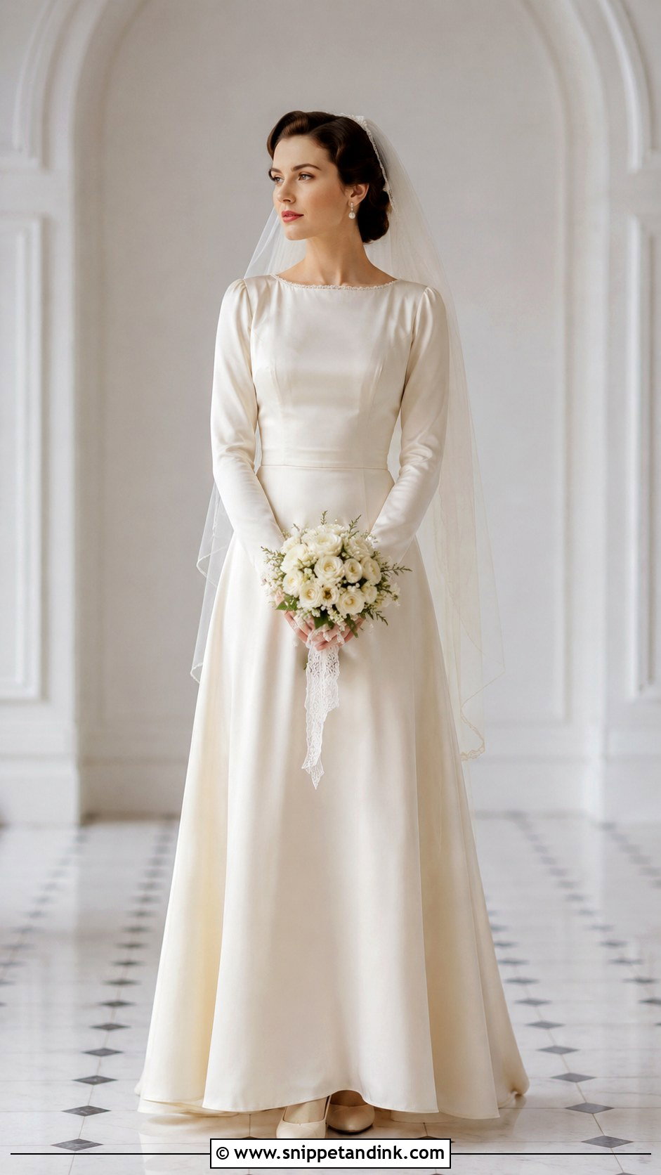 1940s Long Sleeve Wedding Dress - Snippet and Ink - 25 1940 Wedding Dress Ideas