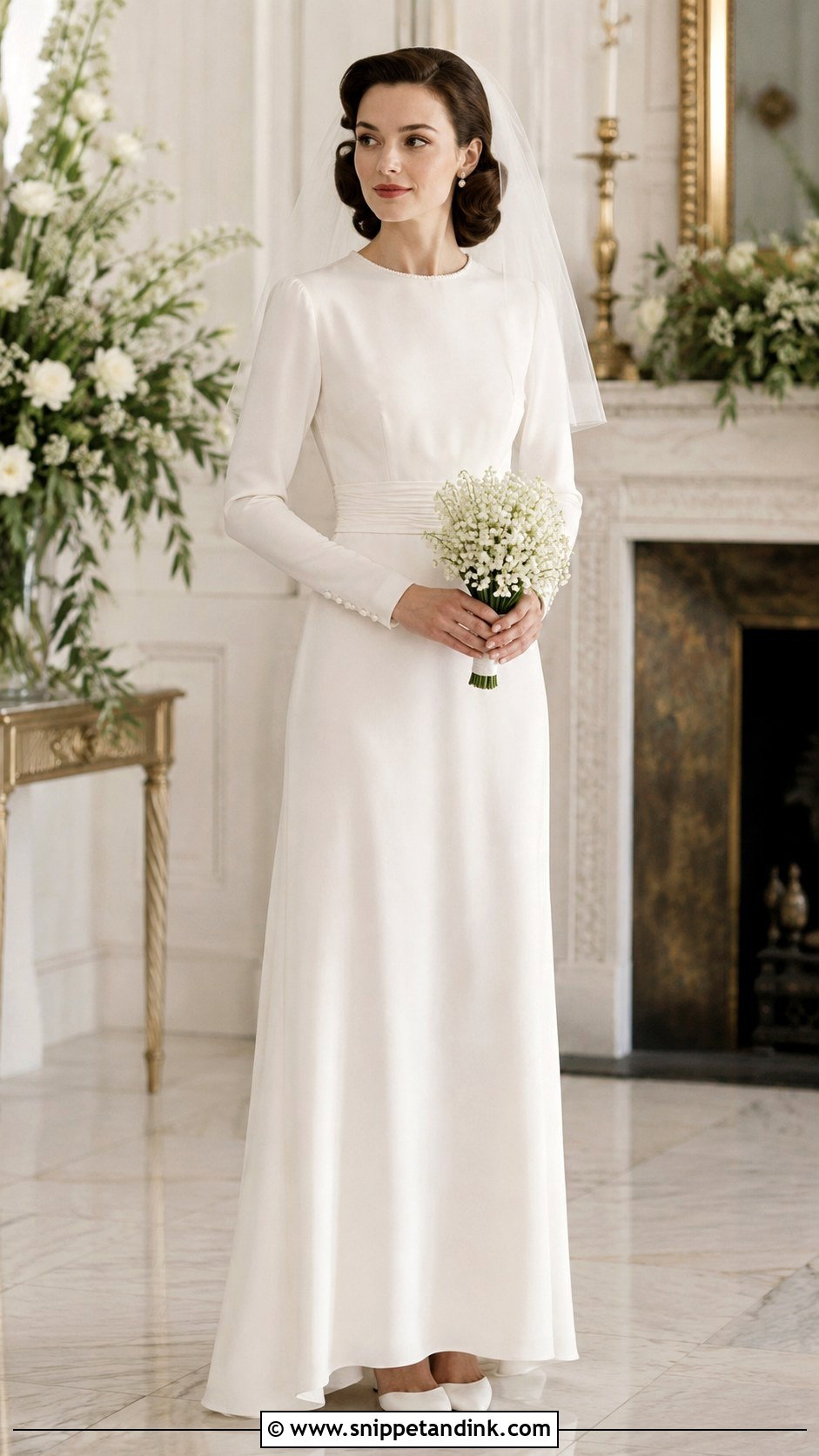 1940s Long Sleeve Wedding Dress - Snippet and Ink - 25 Vintage Wedding Dress Aesthetic Ideas