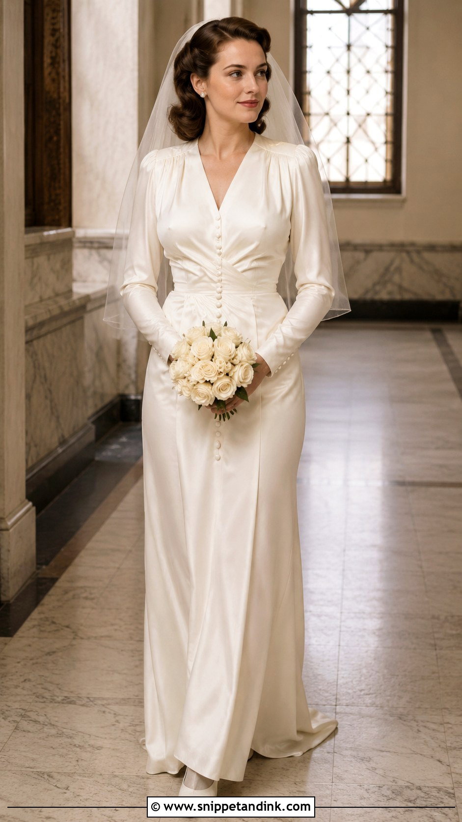 1940s Long Sleeve Wedding Dress - Snippet and Ink - 20 Elegant Vintage Wedding Dress Ideas