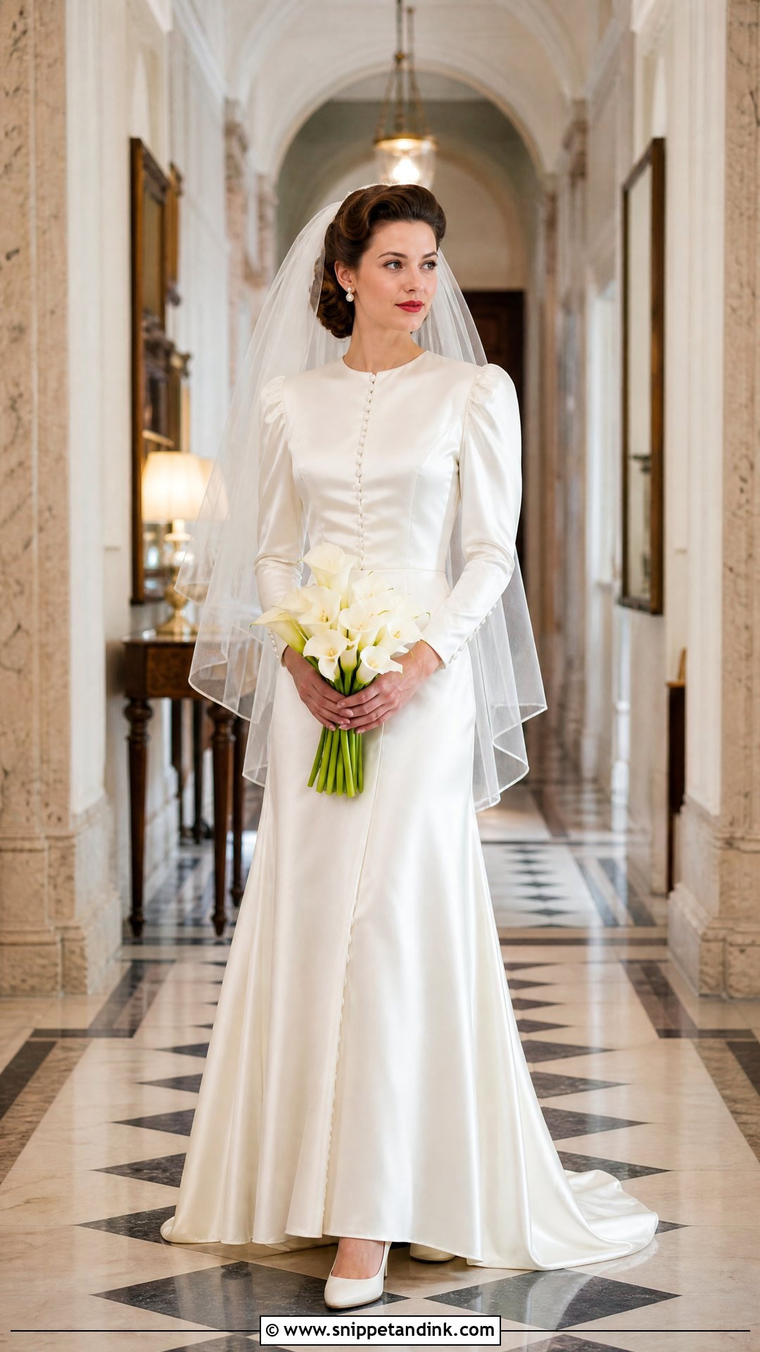 1940s Long Sleeve Wedding Dress - Snippet and Ink - 20 Vintage Retro Wedding Dress Ideas