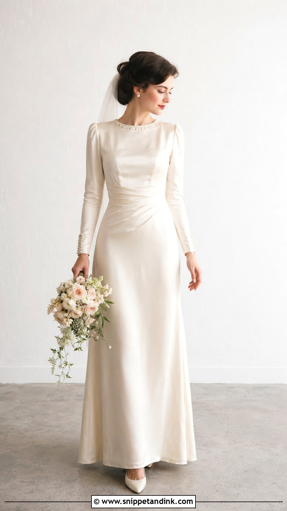 1940s Pearl Detail Wedding Dress - Snippet and Ink - 25 1940 Wedding Dress Ideas