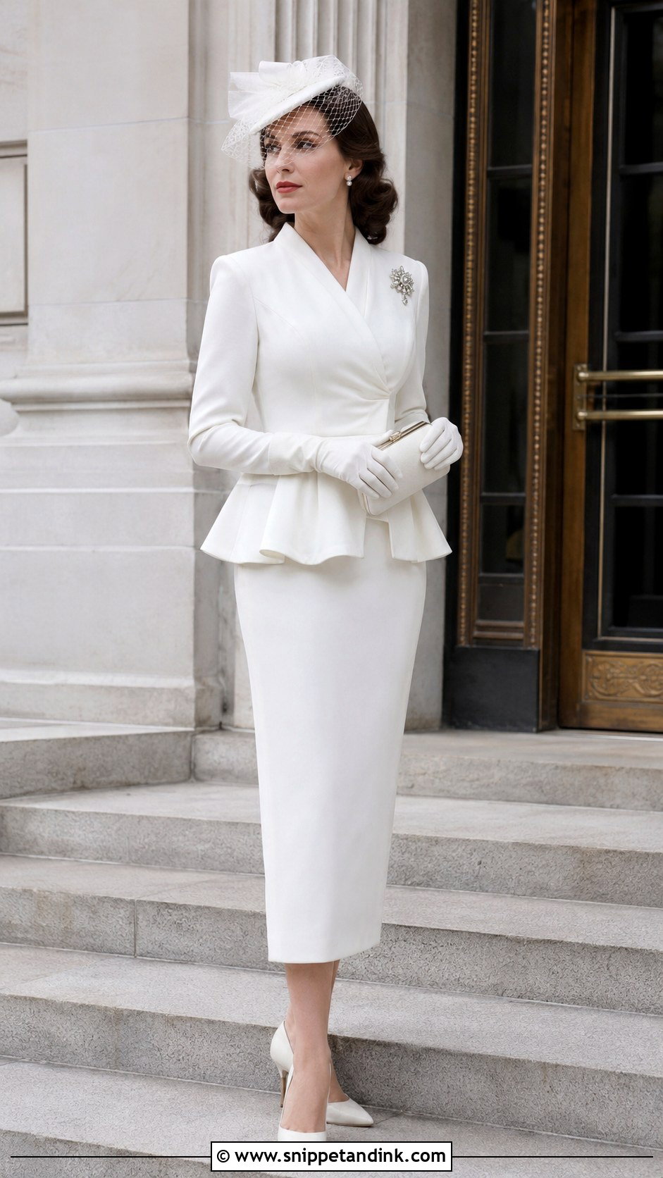 1940s Peplum Wedding Dress - Snippet and Ink - 25 Vintage Wedding Dress 1950s 1940s Ideas