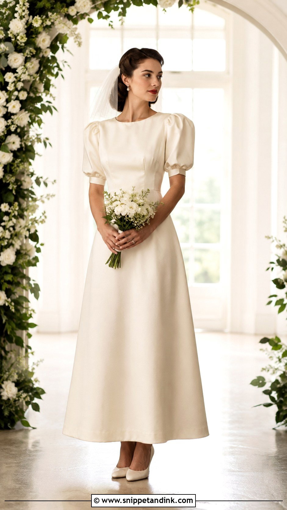 1940s Puff Sleeve Wedding Dress - Snippet and Ink - 25 1940 Wedding Dress Ideas