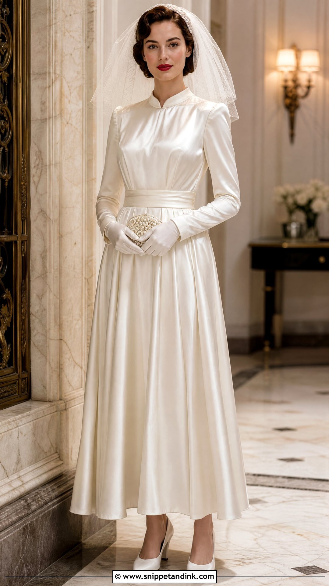 1940s Satin Bride Dress - Snippet and Ink - 25 Vintage Bride Dress Ideas