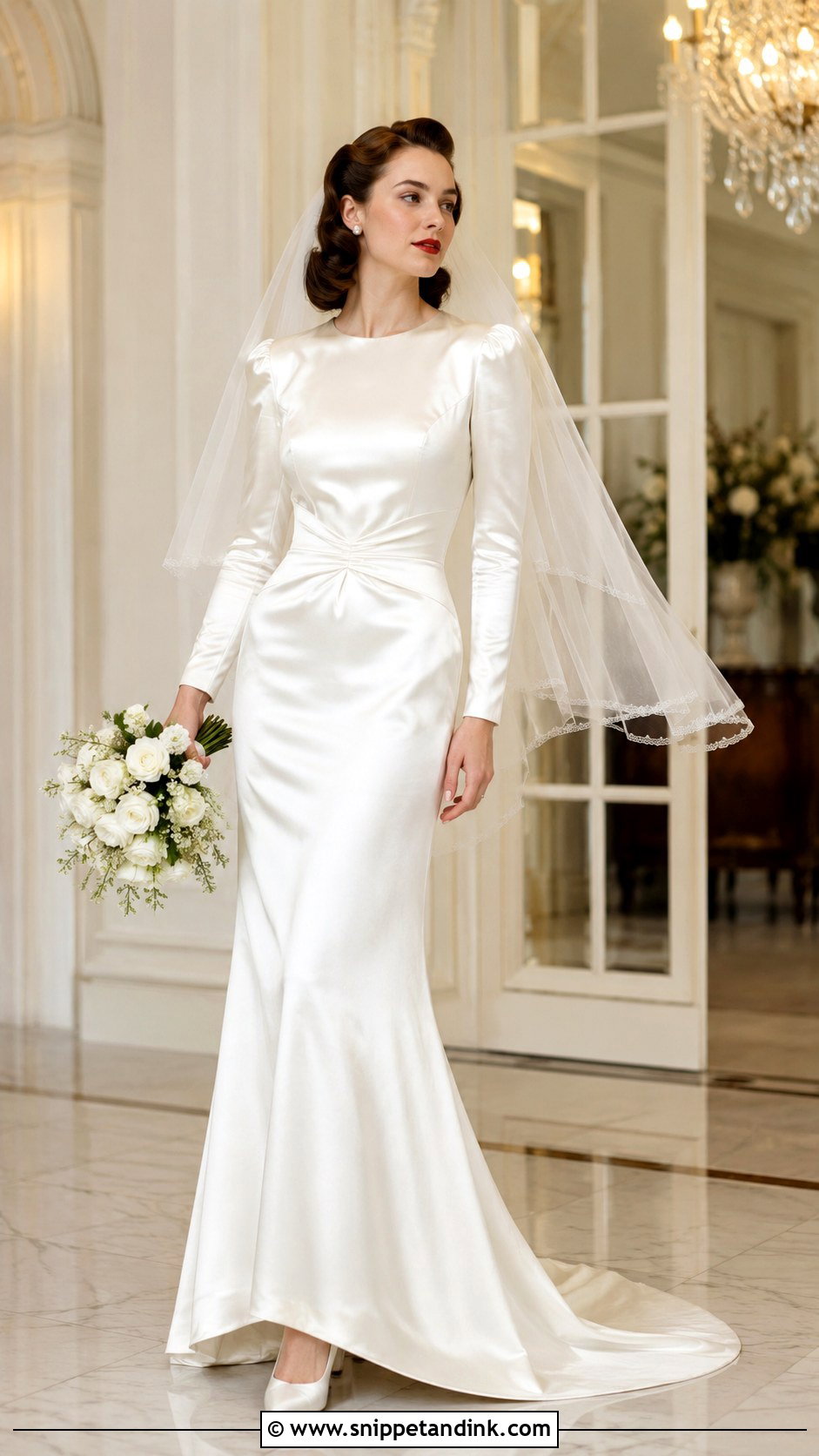 1940s Satin Wedding Dress - Snippet and Ink - 25 1940 Wedding Dress Ideas