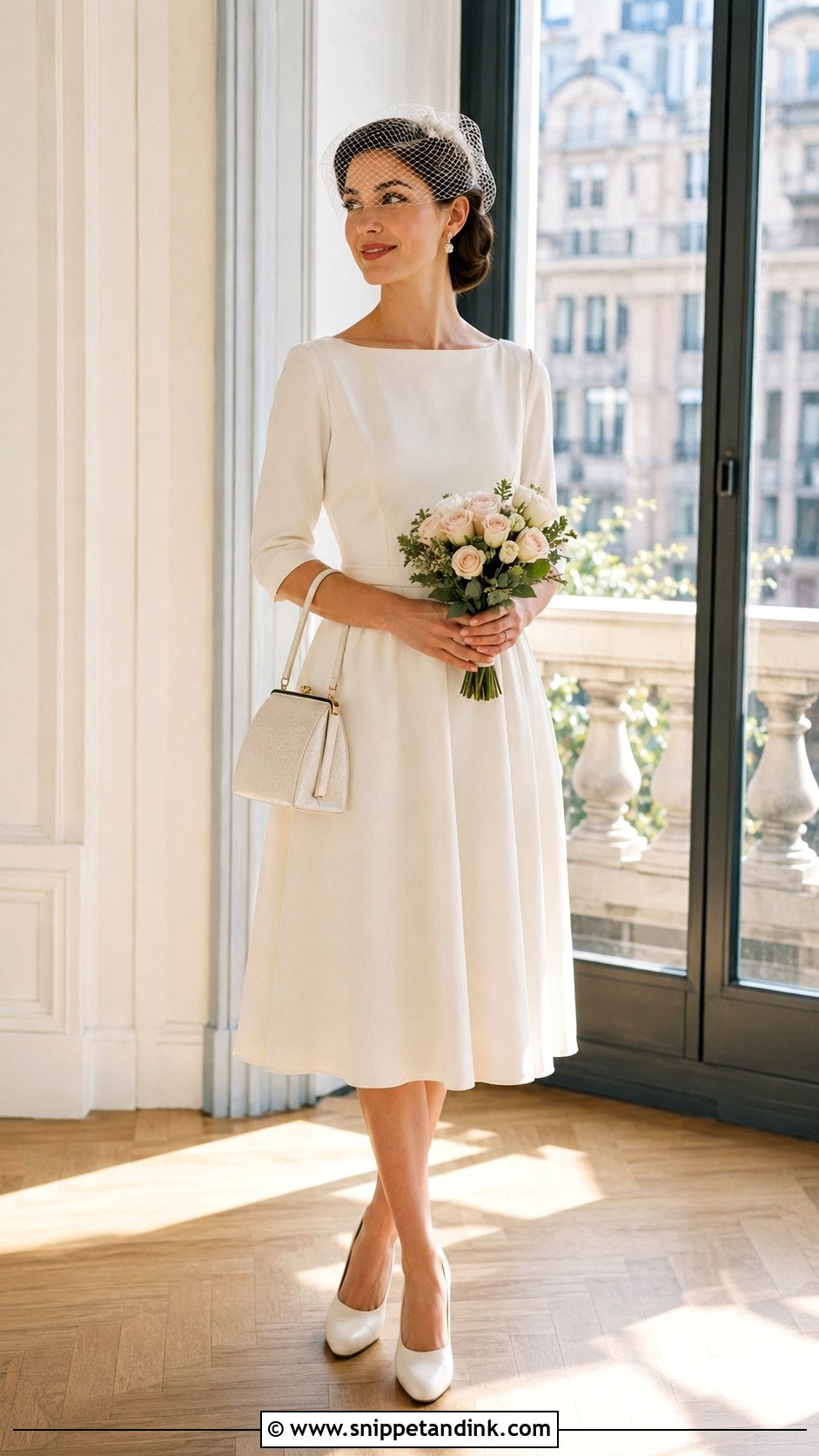 1940s Short Veil Wedding Dress - Snippet and Ink - 25 1940 Wedding Dress Ideas