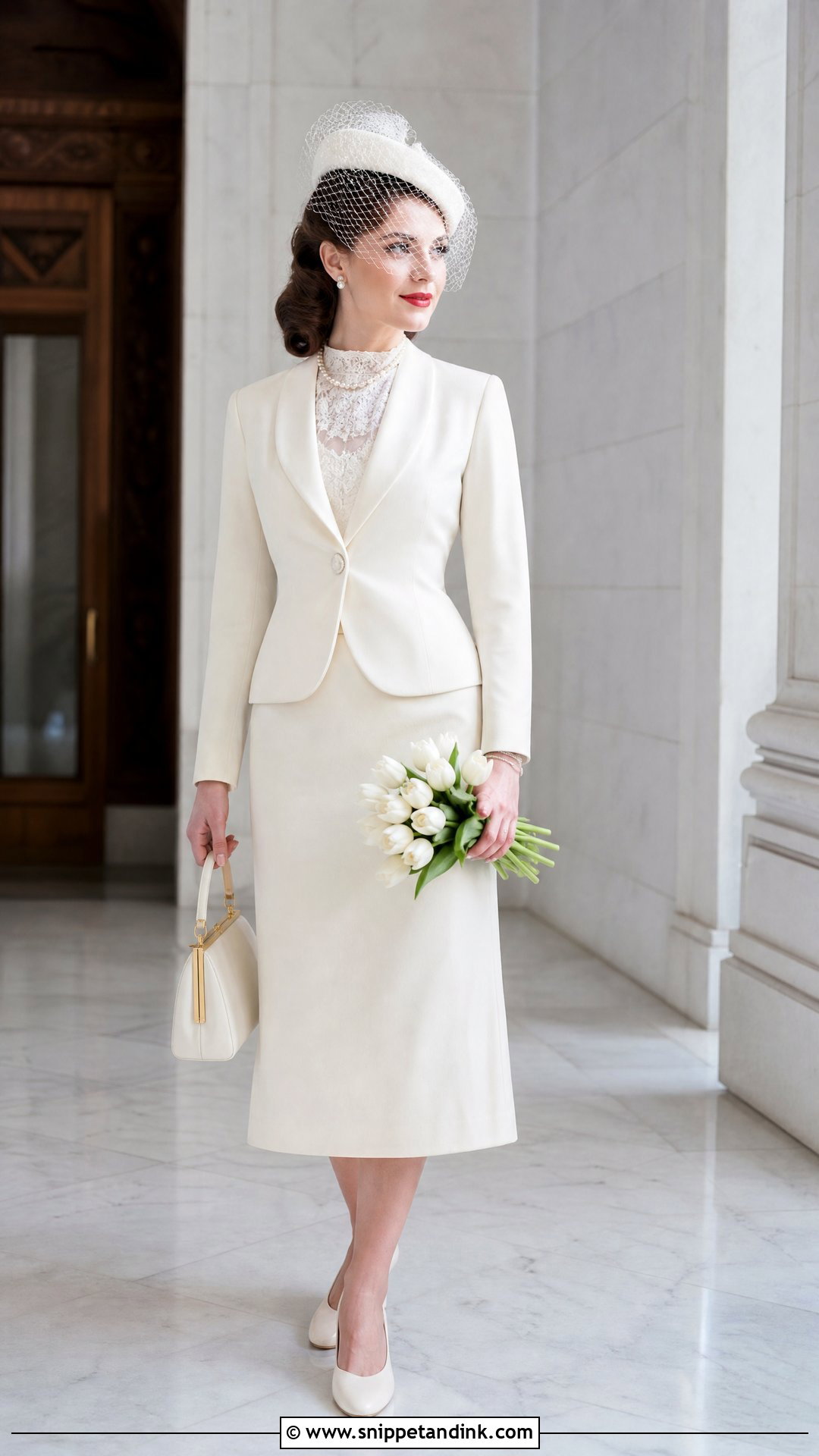 1940s Tailored Bridal Suit - Snippet and Ink - 20 Vintage Bridal Dresses