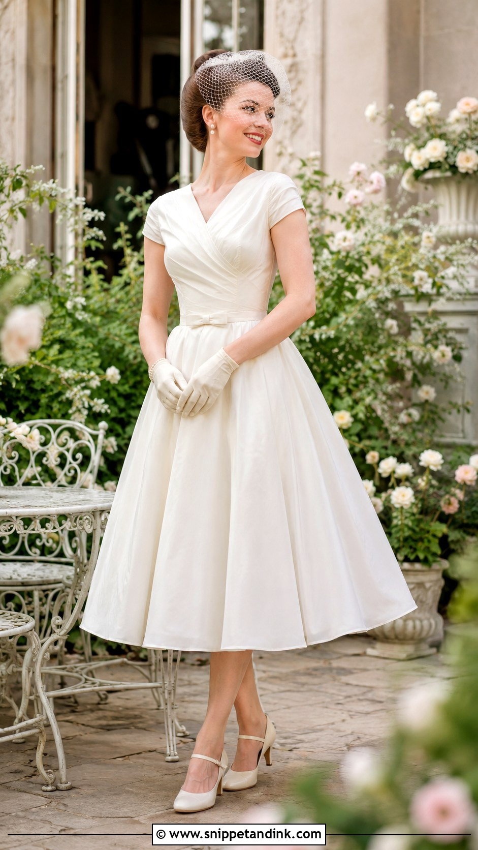 1940s Tea Length Wedding Dress - Snippet and Ink - 25 1940 Wedding Dress Ideas