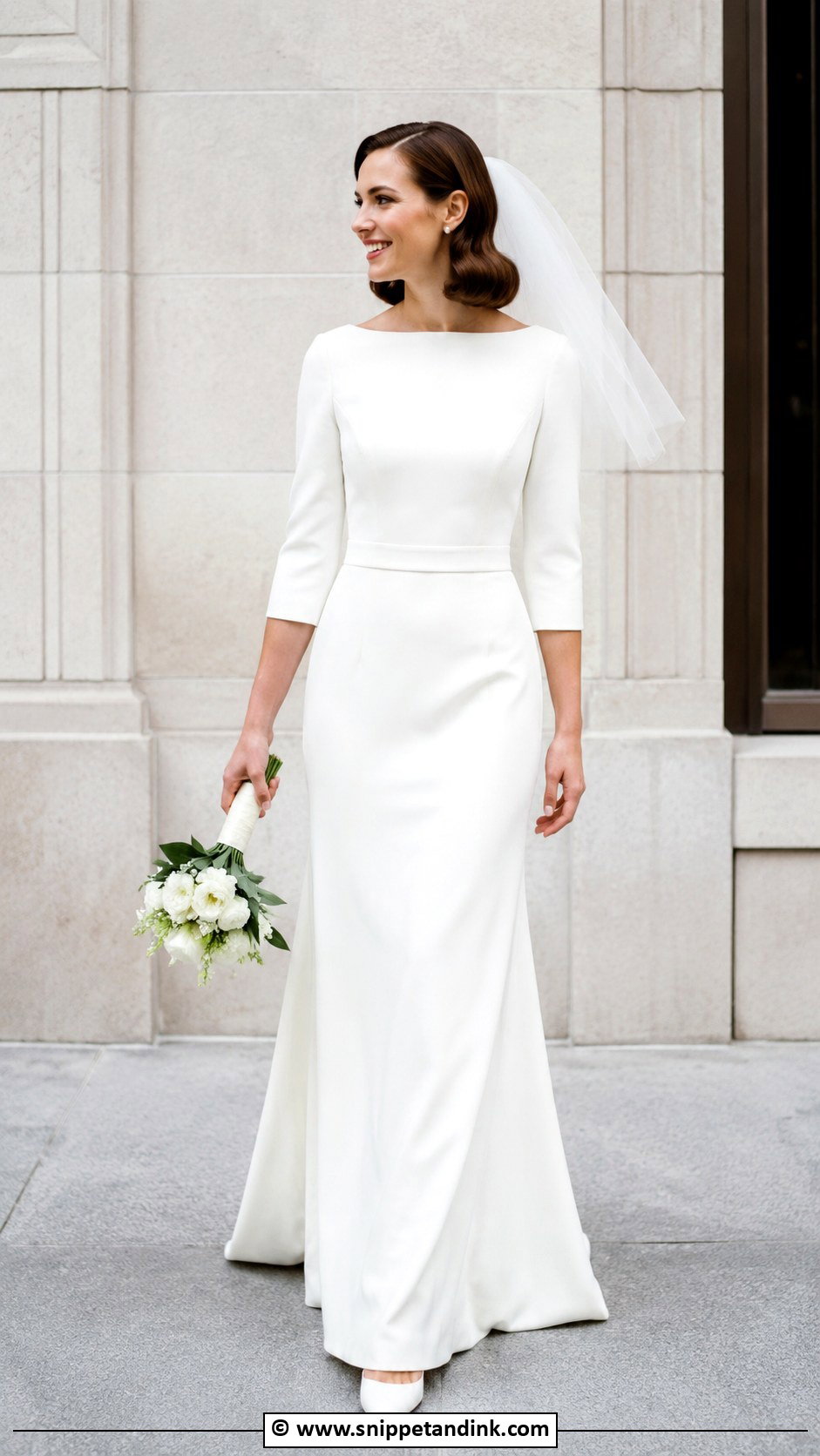 1940s Wedding Dress With Bateau Neckline - Snippet and Ink - 25 1940s Wedding Dress Ideas
