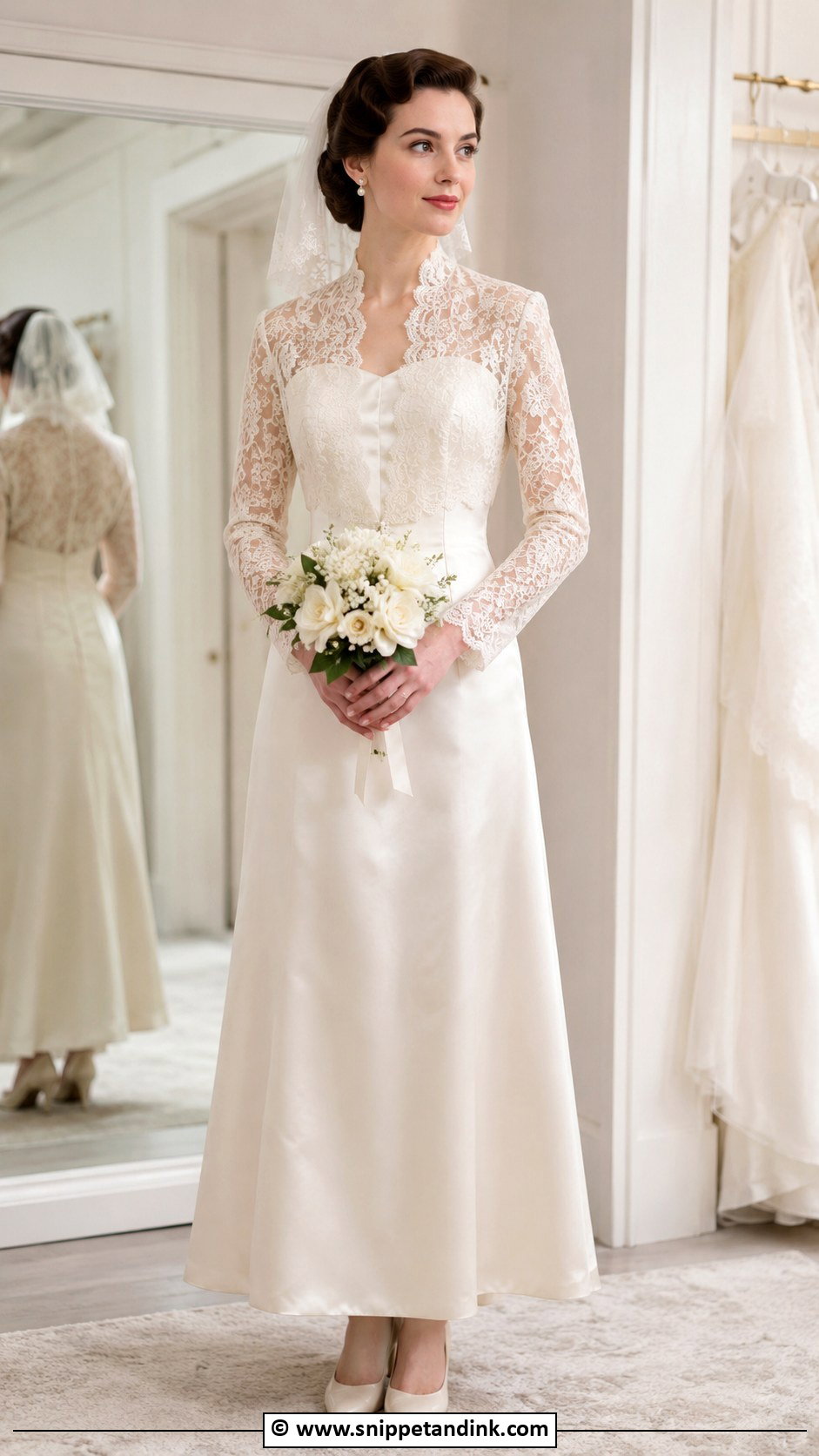 1940s Wedding Dress With Lace Jacket - Snippet and Ink - 25 1940s Wedding Dress Ideas