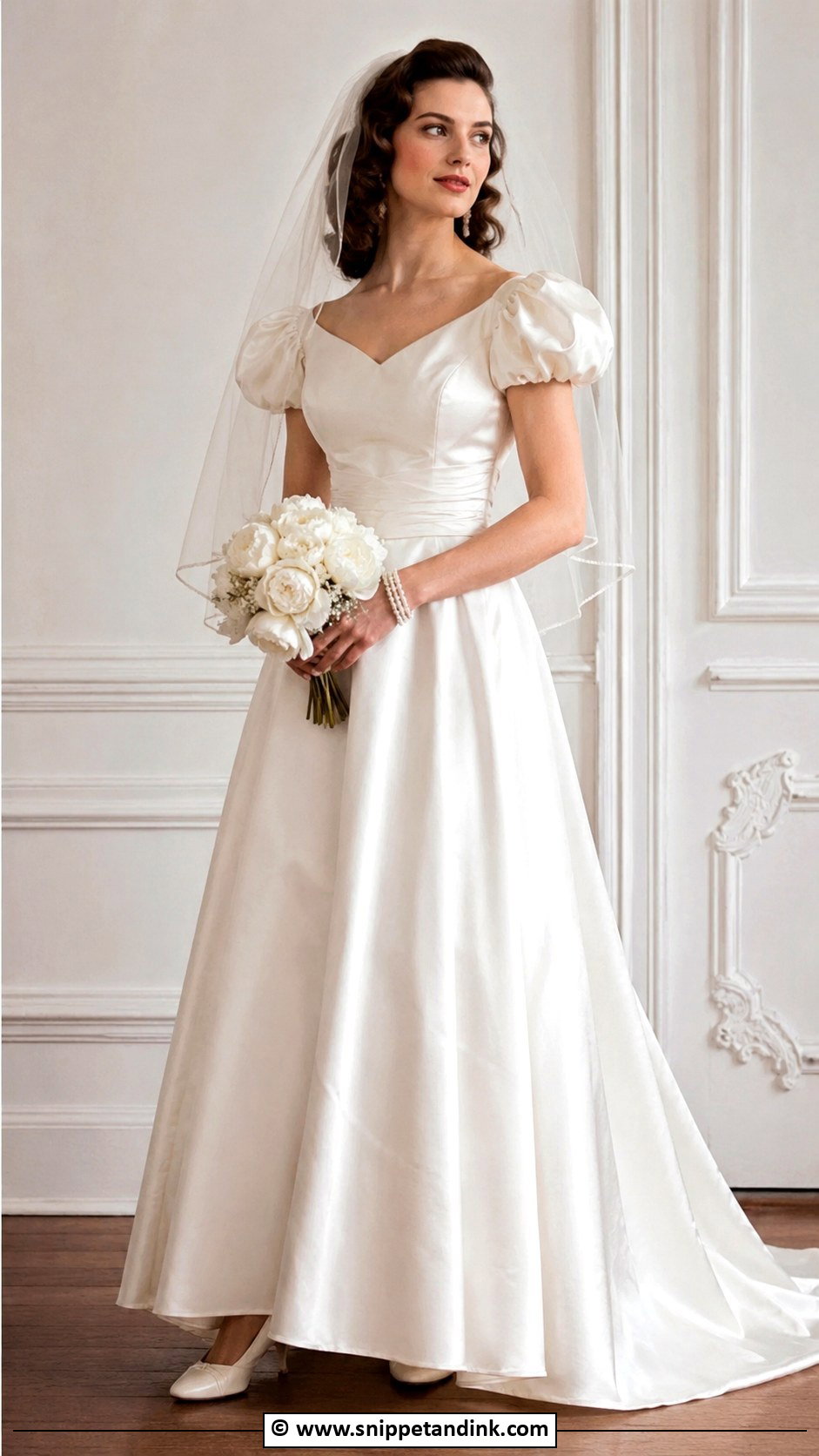 1940s Wedding Dress With Puff Sleeves - Snippet and Ink - 25 1940s Wedding Dress Ideas
