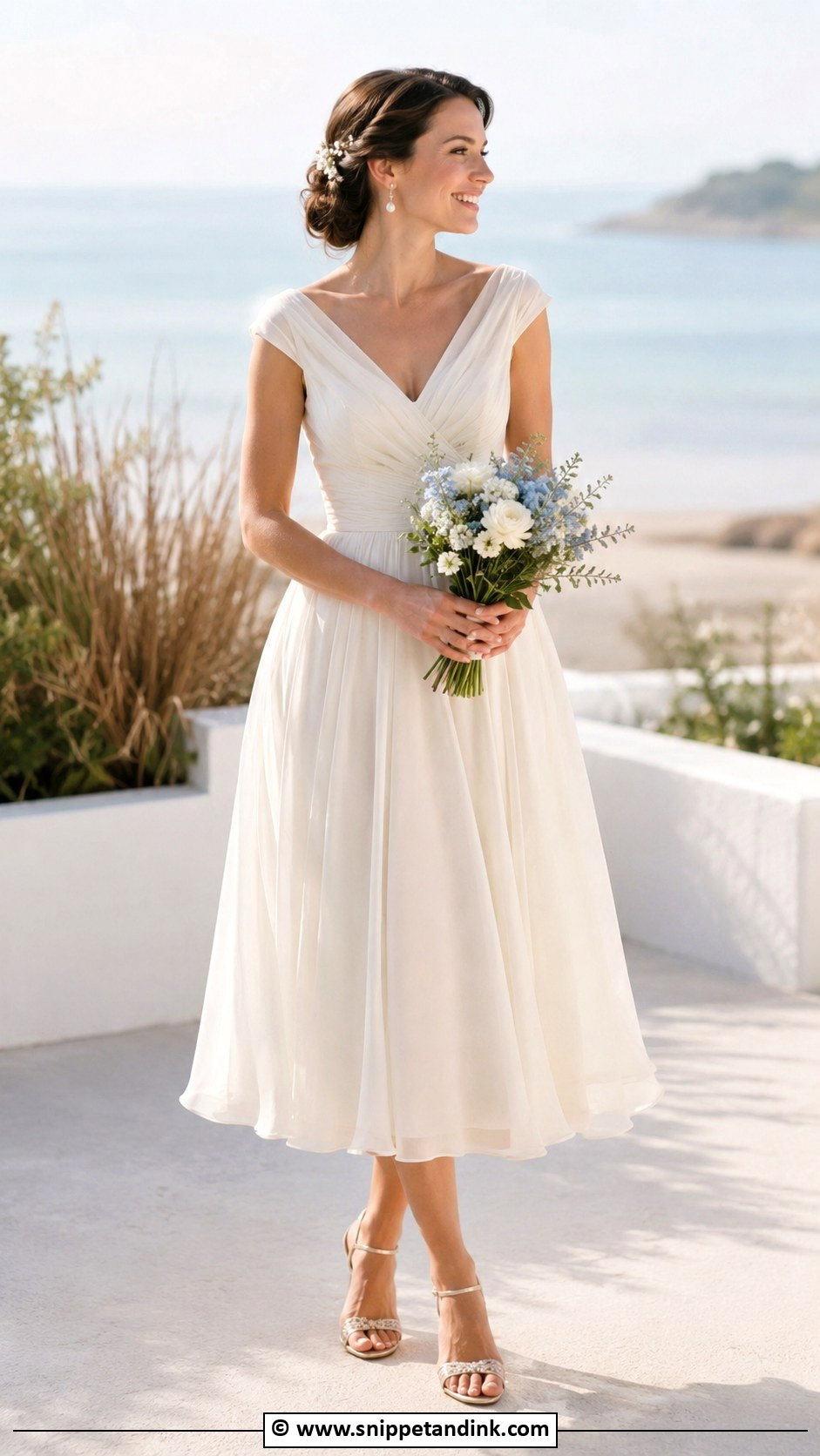 1950S Chiffon Tea Length Wedding Dress - Snippet and Ink - 25 1950S Wedding Dress Tea Length Ideas