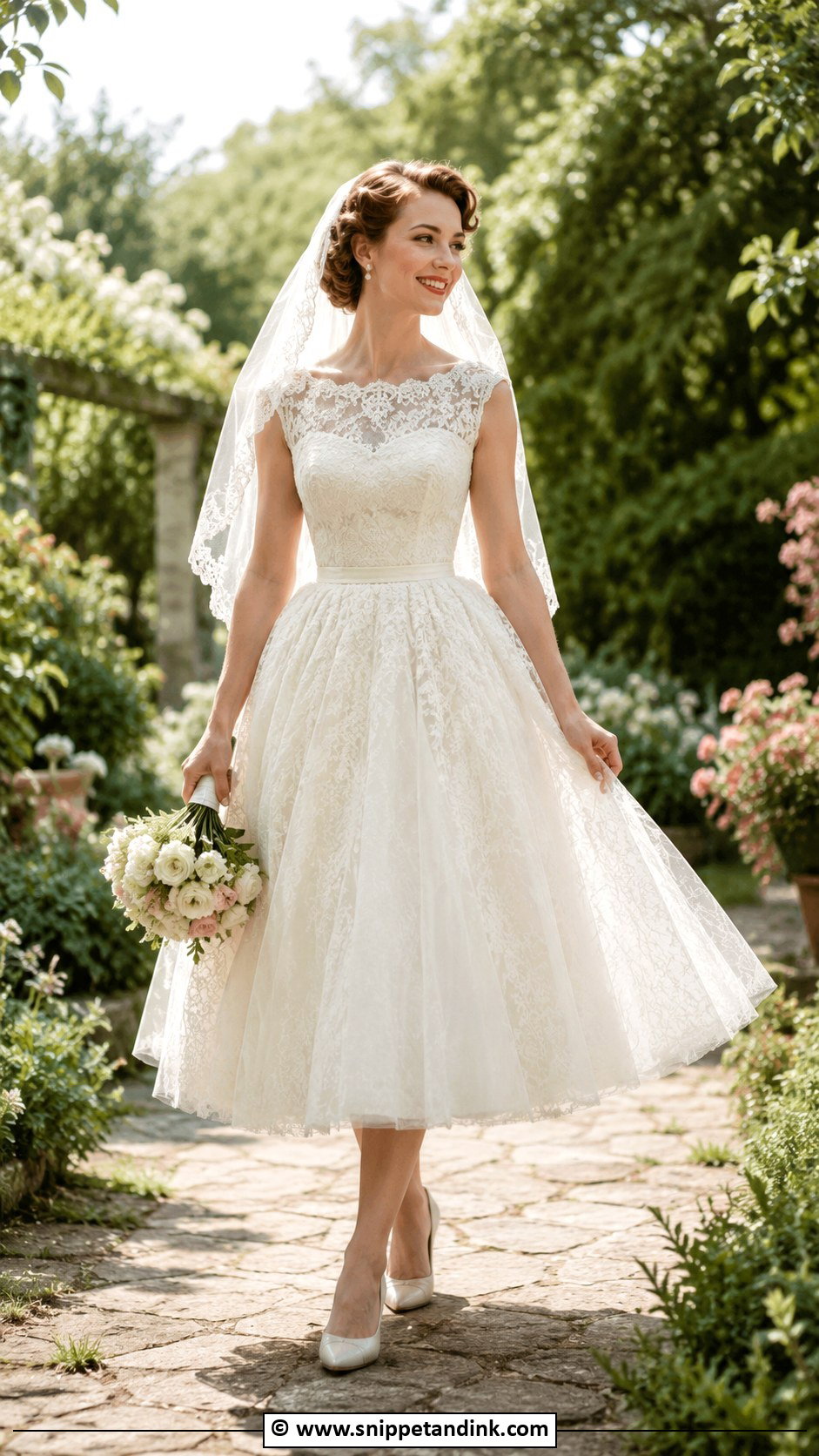 1950S Garden Tea Length Wedding Dress - Snippet and Ink - 25 1950S Wedding Dress Tea Length Ideas