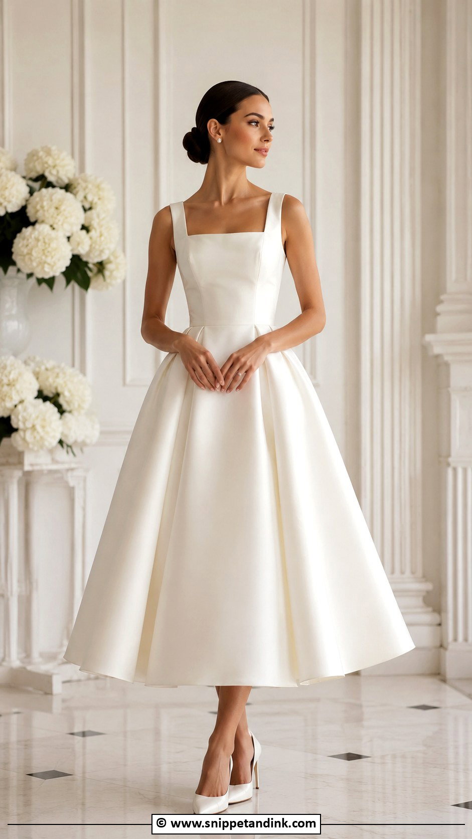 1950S Mikado Tea Length Wedding Dress - Snippet and Ink - 25 1950S Wedding Dress Tea Length Ideas