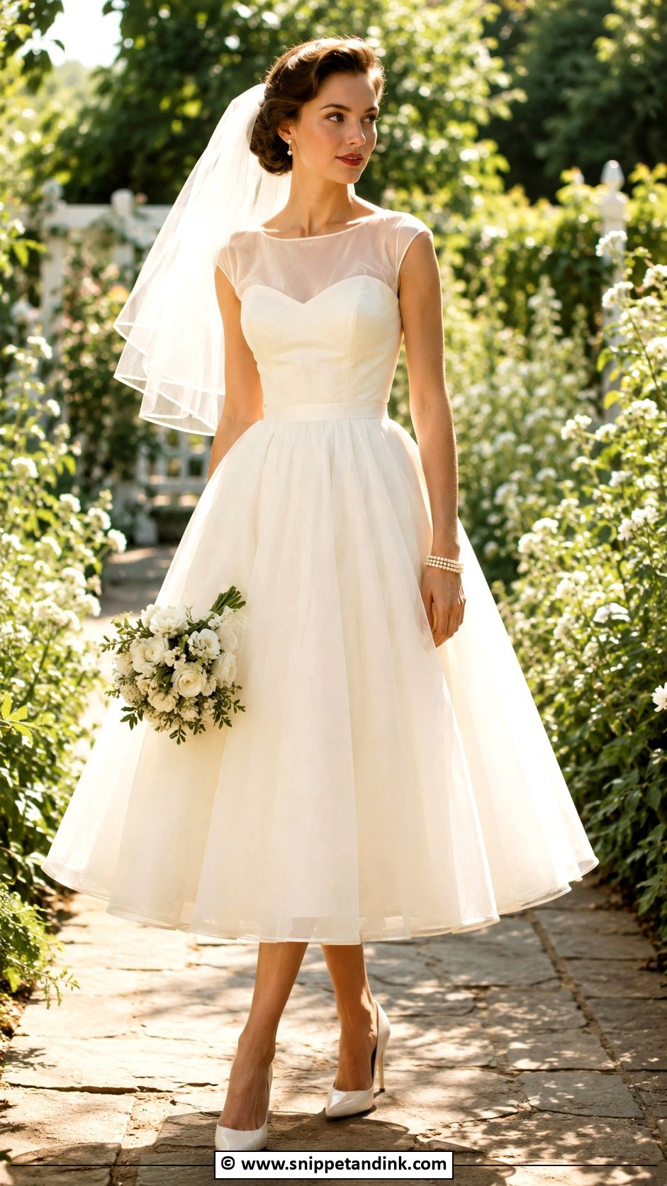 1950S Organza Tea Length Wedding Dress - Snippet and Ink - 25 1950S Wedding Dress Tea Length Ideas