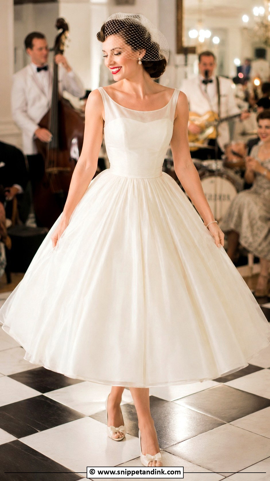1950S Petticoat Tea Length Wedding Dress - Snippet and Ink - 25 1950S Wedding Dress Tea Length Ideas
