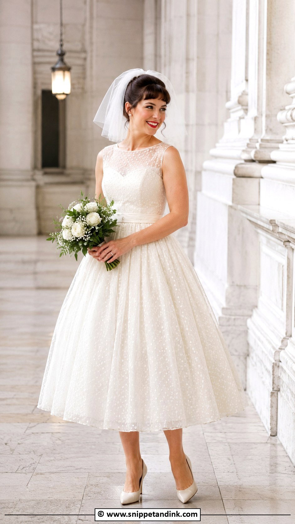 1950S Polka Dot Tea Length Wedding Dress - Snippet and Ink - 25 1950S Wedding Dress Tea Length Ideas