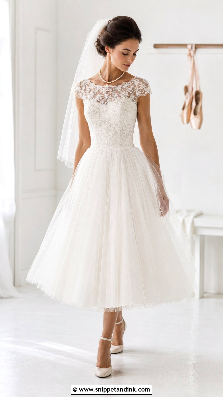 1950s Ballerina Length Wedding Dress - Snippet and Ink - 25 1950 Wedding Dress Ideas
