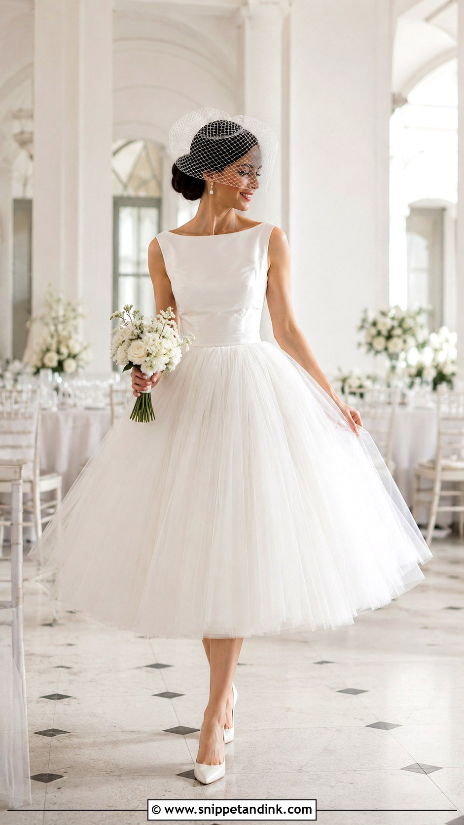 1950s Ballerina Length Wedding Dress - Snippet and Ink - 25 Vintage Wedding Dress 1950s 1940s Ideas