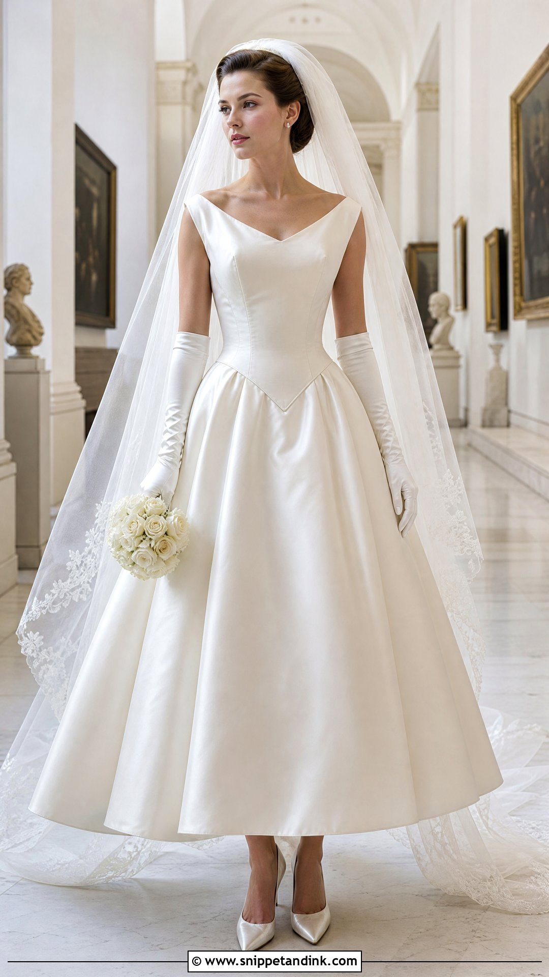 1950s Basque Waist Bridal Gown - Snippet and Ink - 20 Vintage Bridal Gowns