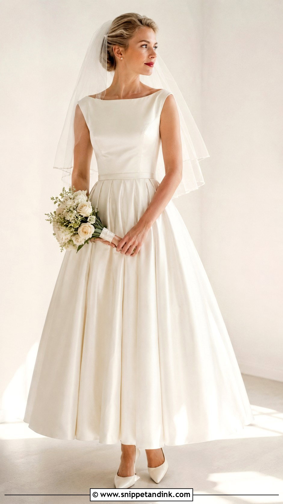 1950s Bateau Neck Wedding Dress - Snippet and Ink - 25 1950 Wedding Dress Ideas