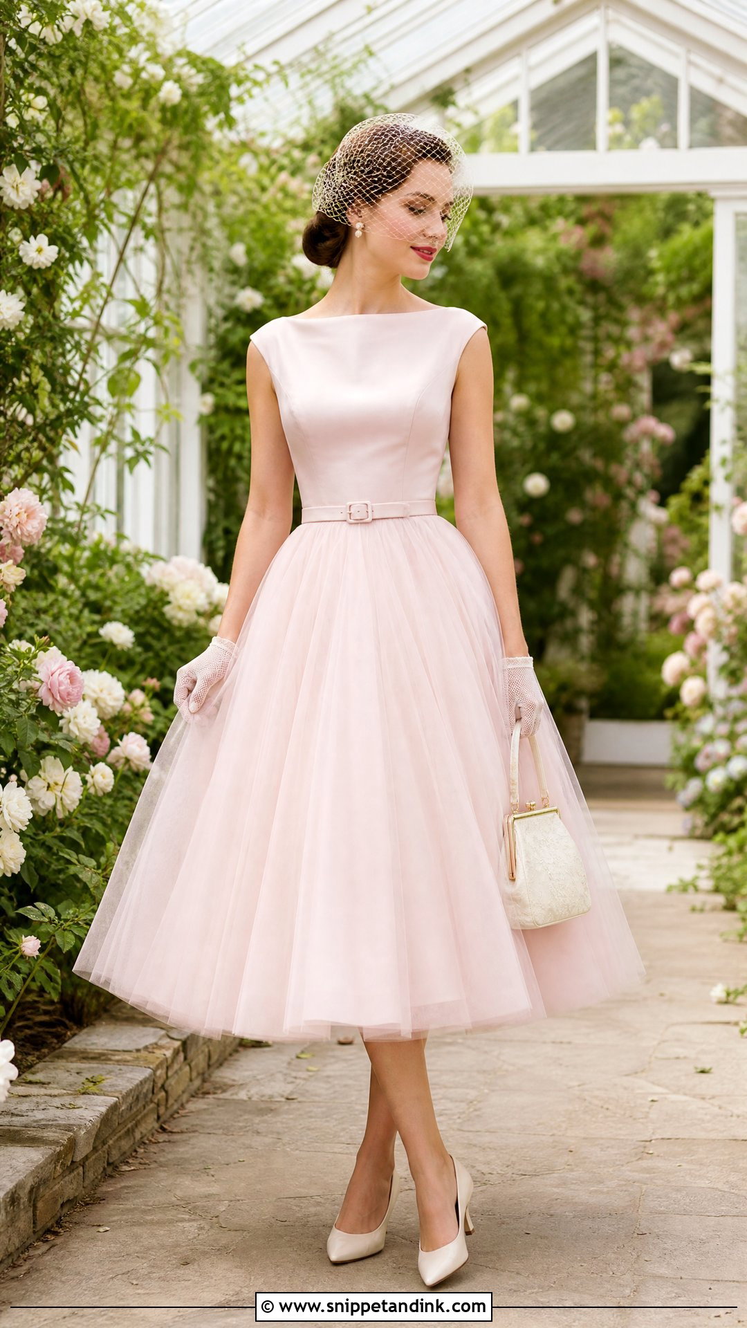 1950s Blush Wedding Dress - Snippet and Ink - 20 Vintage Wedding Dress 50s Ideas