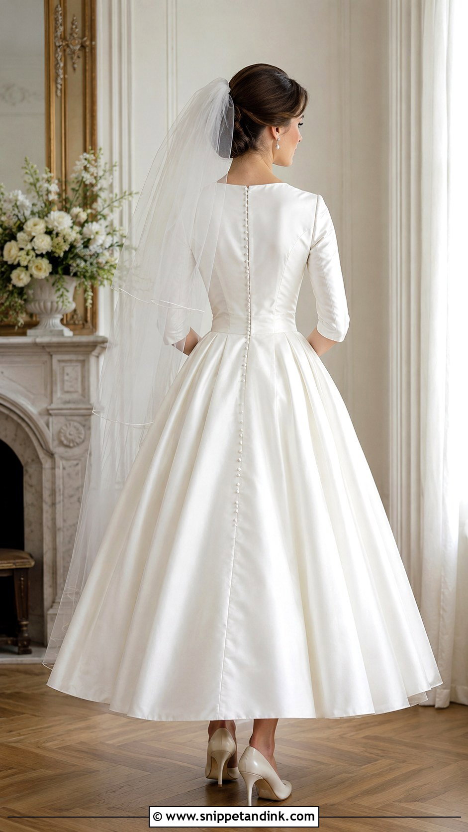 1950s Button Back Wedding Dress - Snippet and Ink - 25 1950 Wedding Dress Ideas