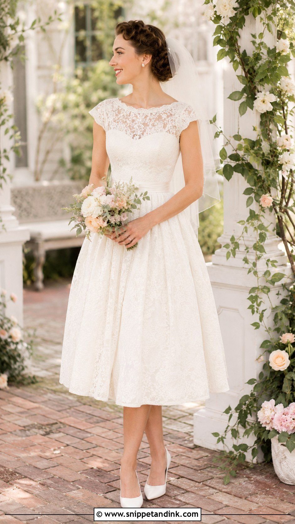 1950s Cap Sleeve Wedding Dress - Snippet and Ink - 25 1950 Wedding Dress Ideas