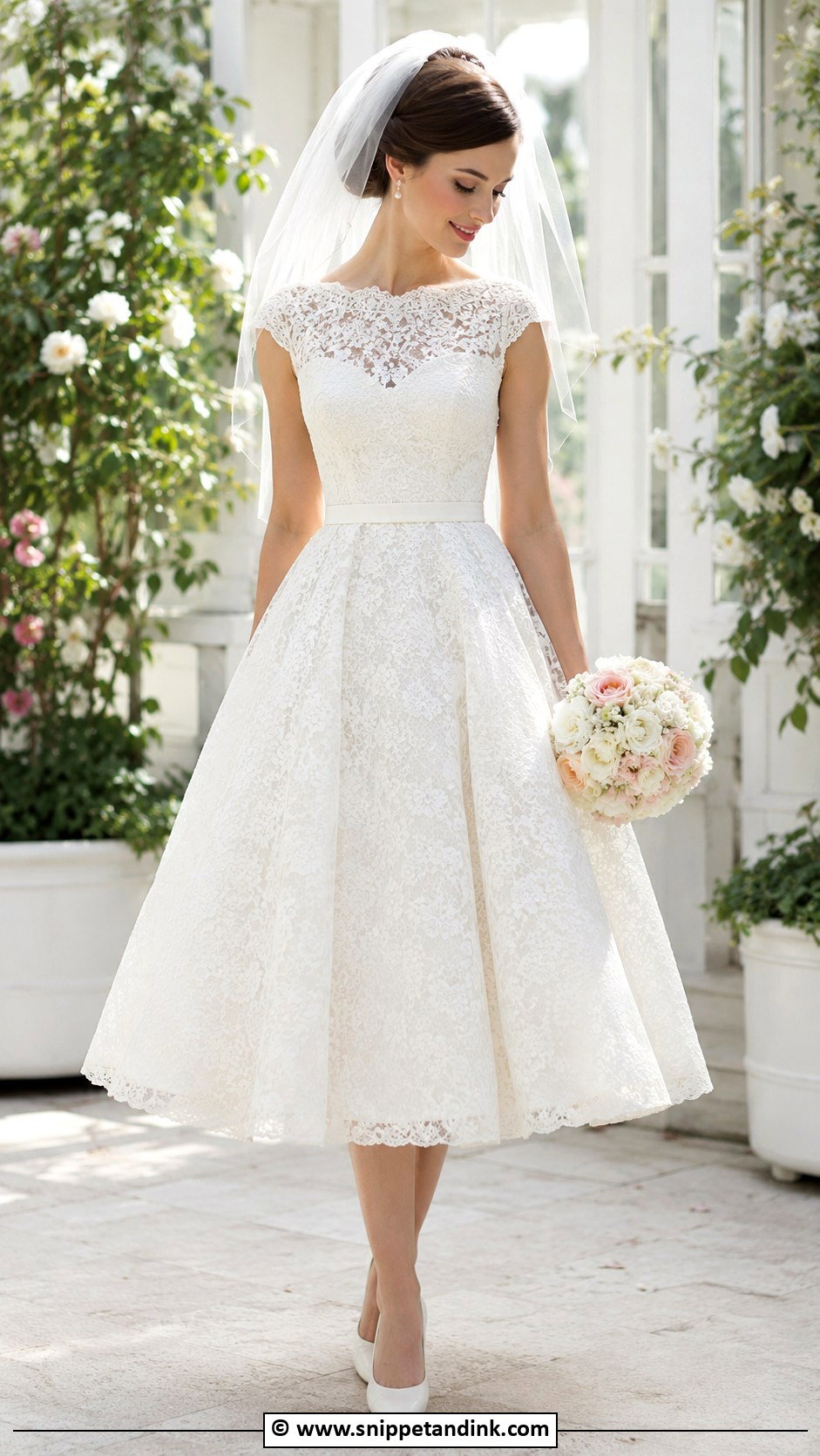 1950s Cap Sleeve Wedding Dress - Snippet and Ink - 30 1950s Wedding Dress Ideas