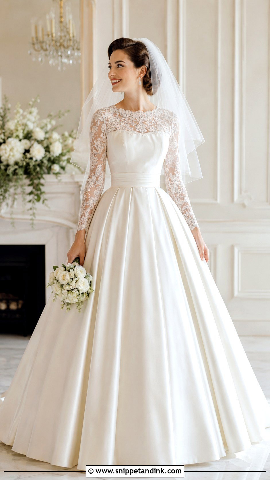 1950s Floor Length Wedding Dress - Snippet and Ink - 25 1950 Wedding Dress Ideas