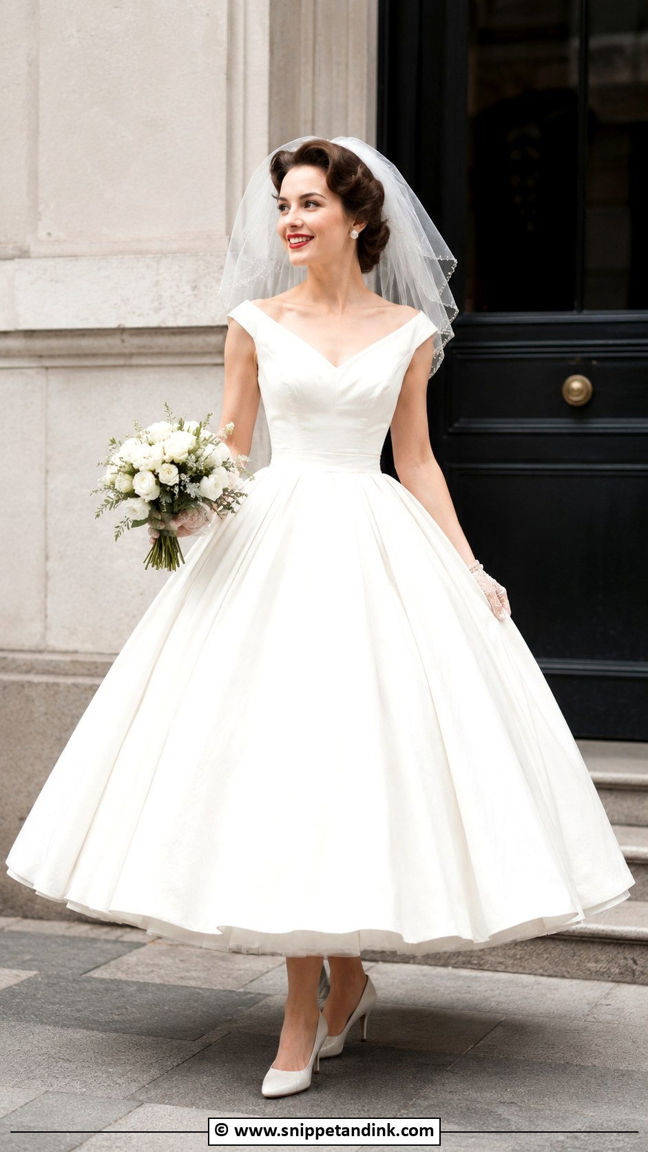 1950s Full Skirt Wedding Dress - Snippet and Ink - 30 1950s Wedding Dress Ideas