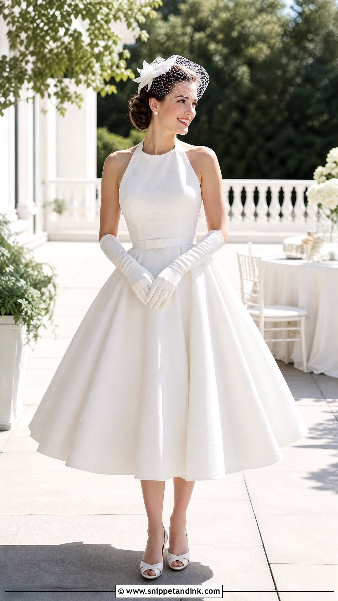 1950s Halter Wedding Dress - Snippet and Ink - 20 Vintage Wedding Dress 50s Ideas