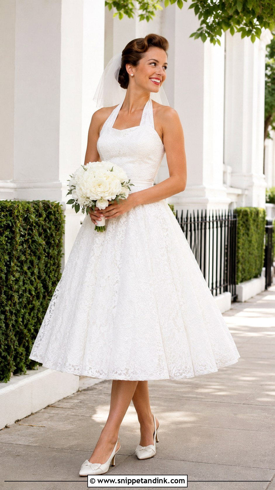 1950s Halter Wedding Dress - Snippet and Ink - 25 Vintage Wedding Dress 1950s 1940s Ideas