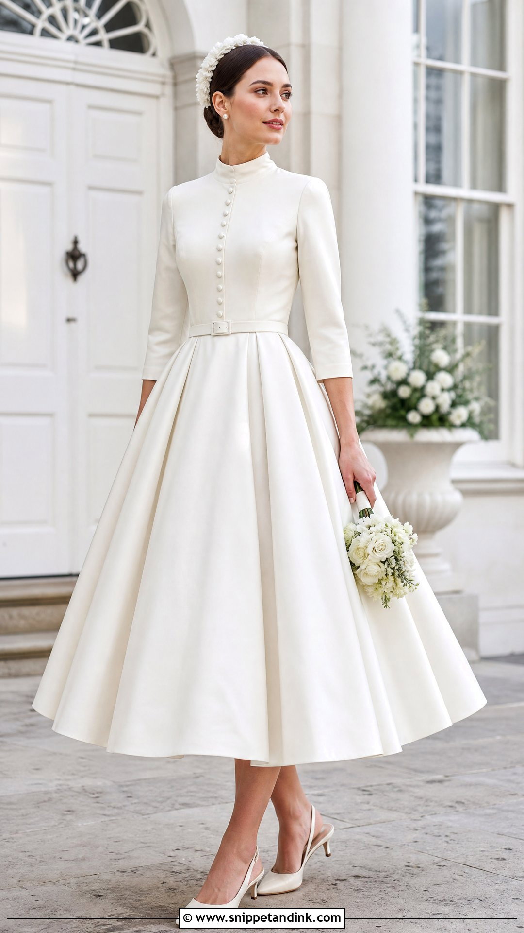 1950s High Neck Wedding Dress - Snippet and Ink - 20 Vintage Wedding Dress 50s Ideas