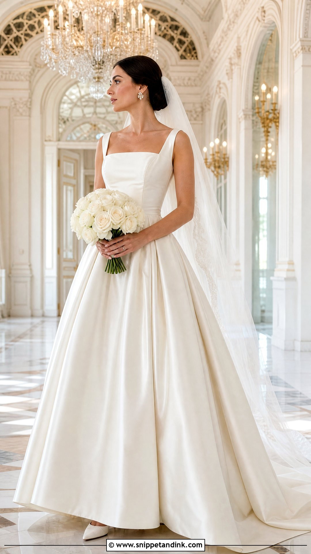 1950s Ivory Satin Ball Gown - Snippet and Ink - 20 Vintage Ivory Wedding Dress Ideas