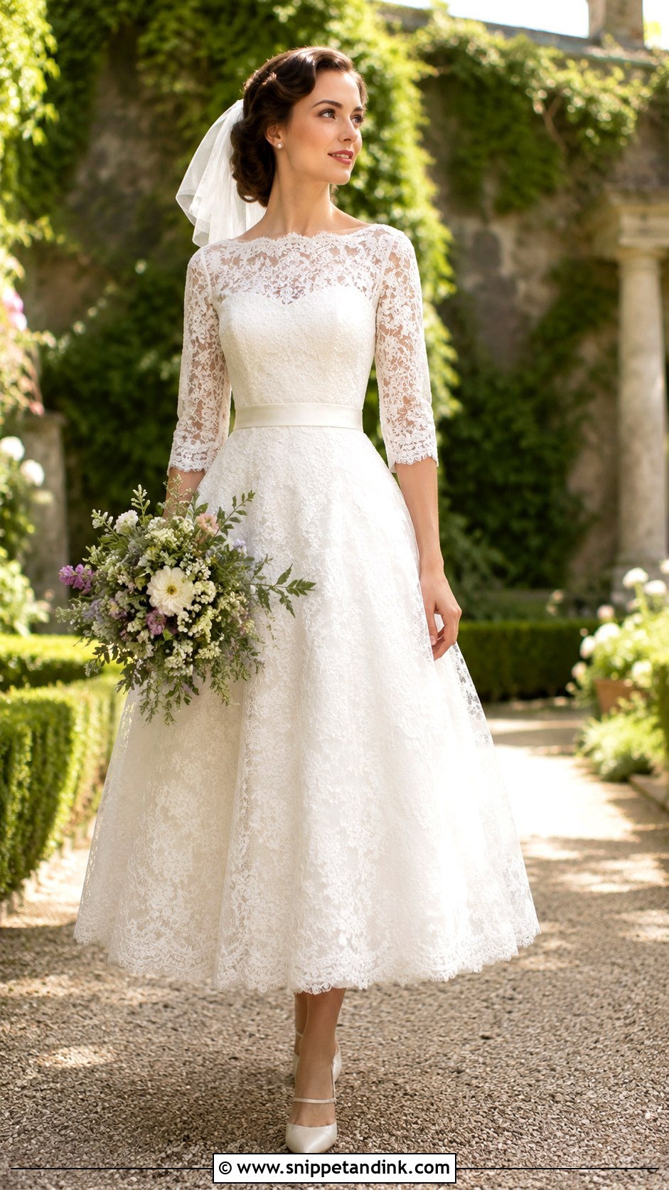 1950s Lace A Line Wedding Dress - Snippet and Ink - 20 Boho Vintage Wedding Dress Ideas
