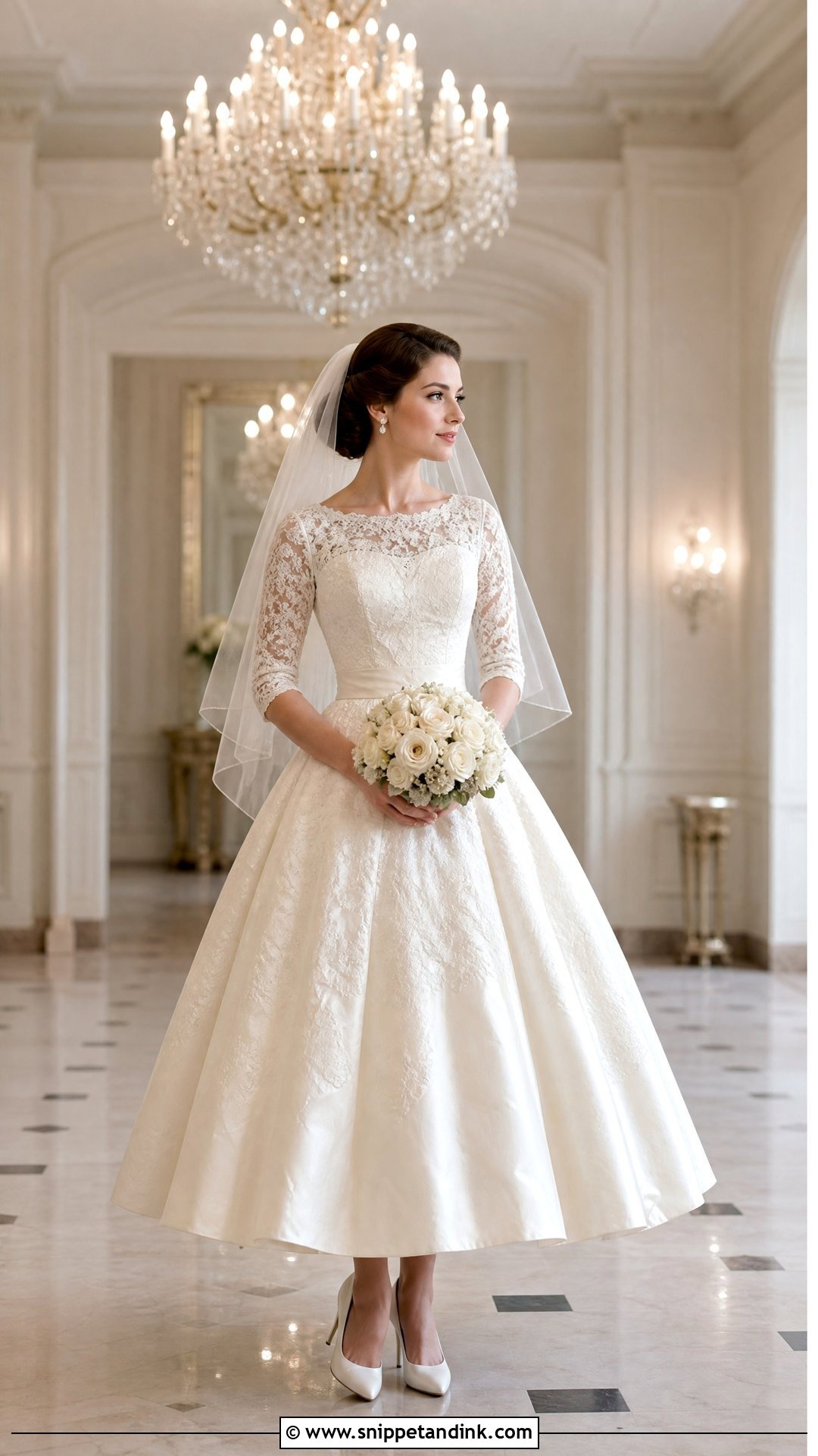 1950s Lace Ball Gown Bridal Dress - Snippet and Ink - 20 Vintage Bridal Dresses
