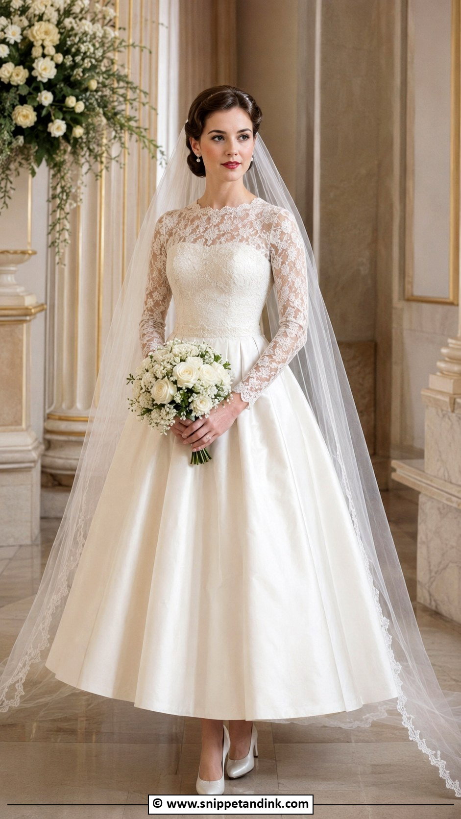 1950s Long Sleeve Wedding Dress - Snippet and Ink - 30 1950s Wedding Dress Ideas