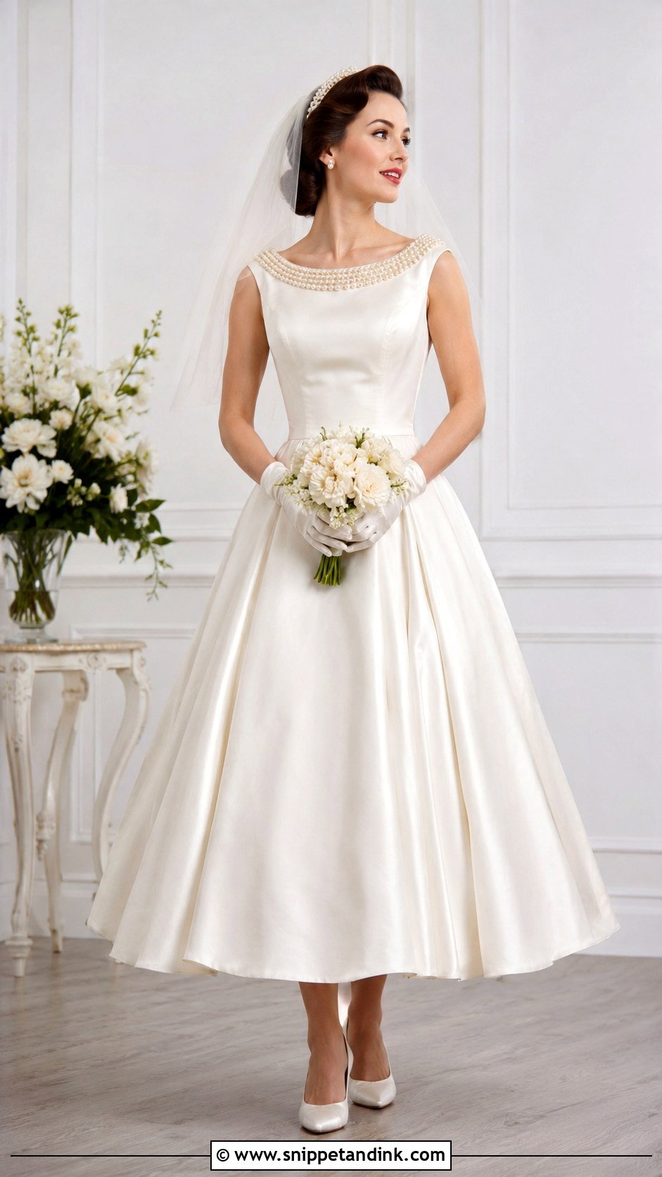 1950s Pearl Wedding Dress - Snippet and Ink - 25 1950 Wedding Dress Ideas