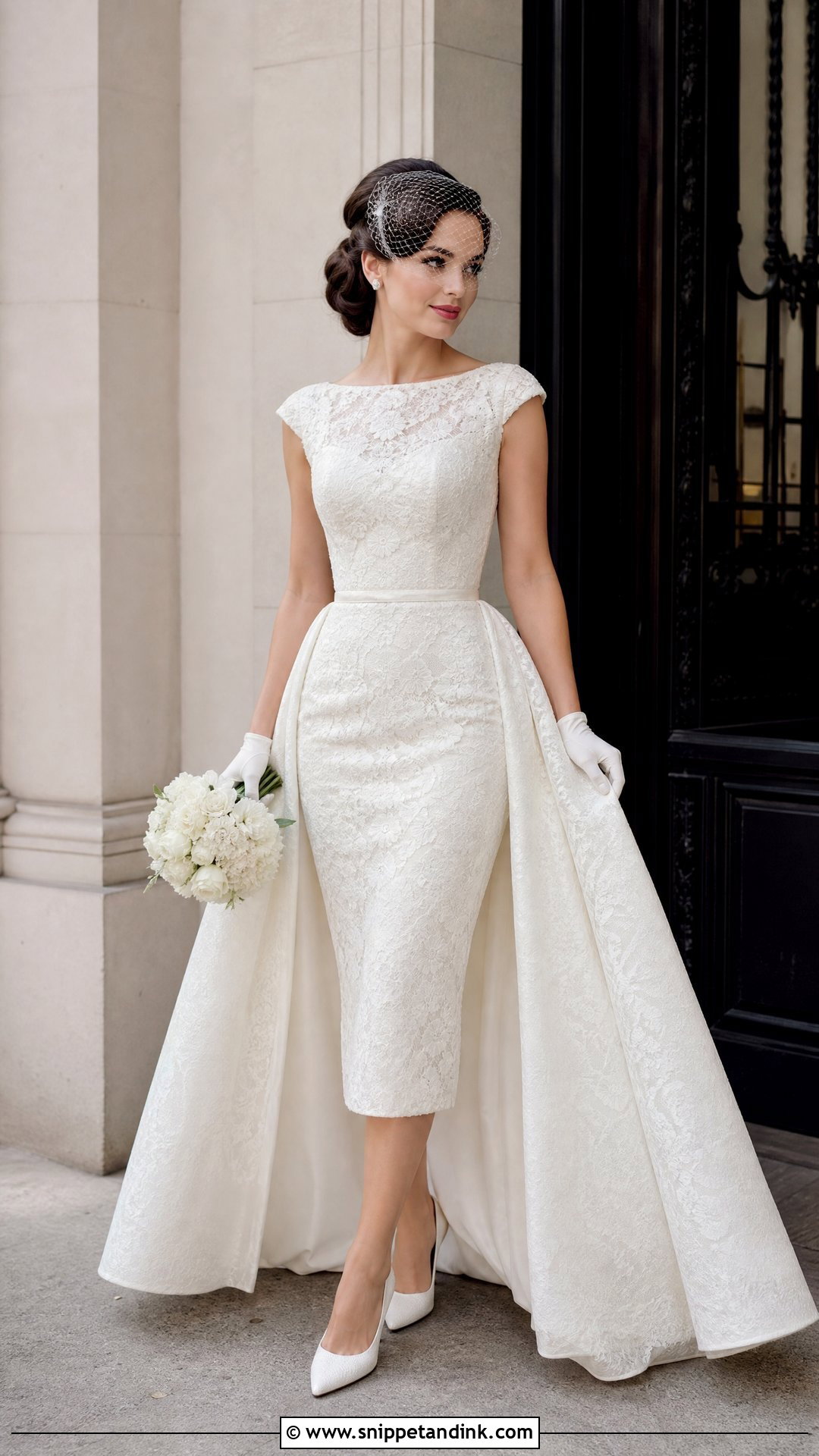 1950s Retro Bridal Pencil Dress - Snippet and Ink - 20 Retro Bridal Ideas