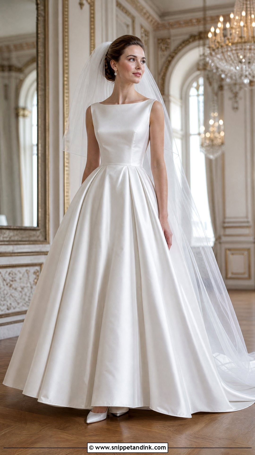 1950s Satin Ball Gown Wedding Dress - Snippet and Ink - 20 Vintage Wedding Dress 50s Ideas