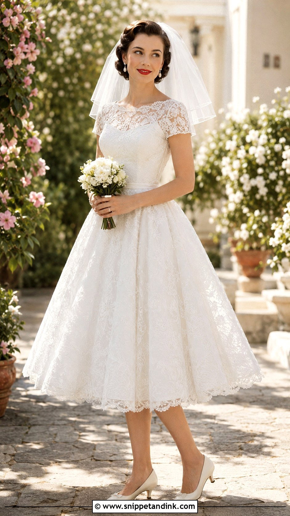 1950s Short Sleeve Wedding Dress - Snippet and Ink - 25 Vintage Wedding Dress 1950s 1940s Ideas
