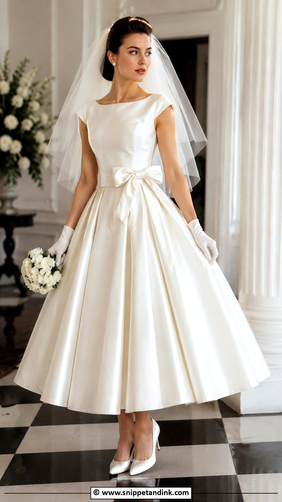 1950s Taffeta Wedding Dress - Snippet and Ink - 30 1950s Wedding Dress Ideas